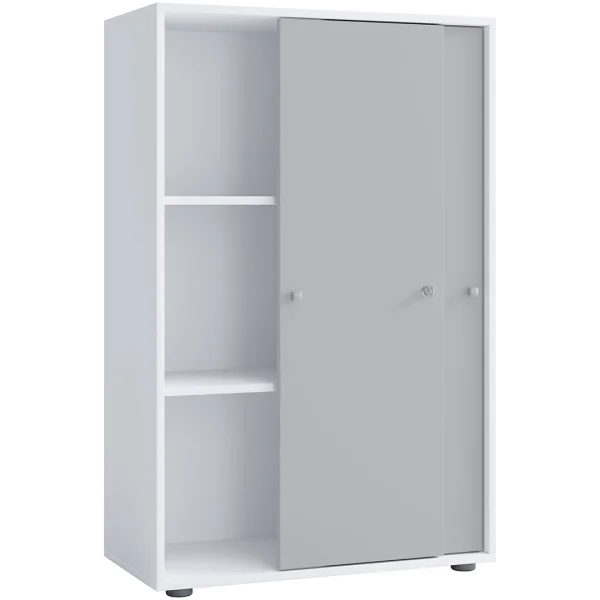 LonaXLST Büroschrank 2 Türen weiß, grau.