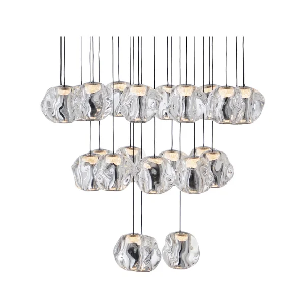 Loom Design - Ice Ball 24 Pendelleuchte Matt Black/Chrome