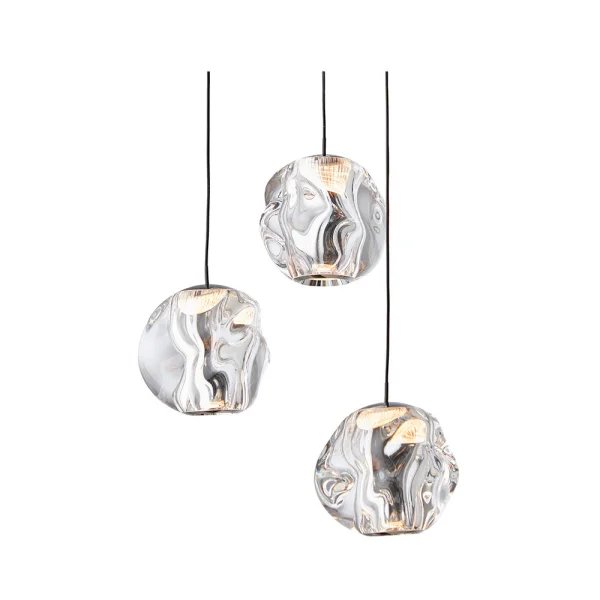 Loom Design - Ice Ball 3 Pendelleuchte Matt Black/Chrome