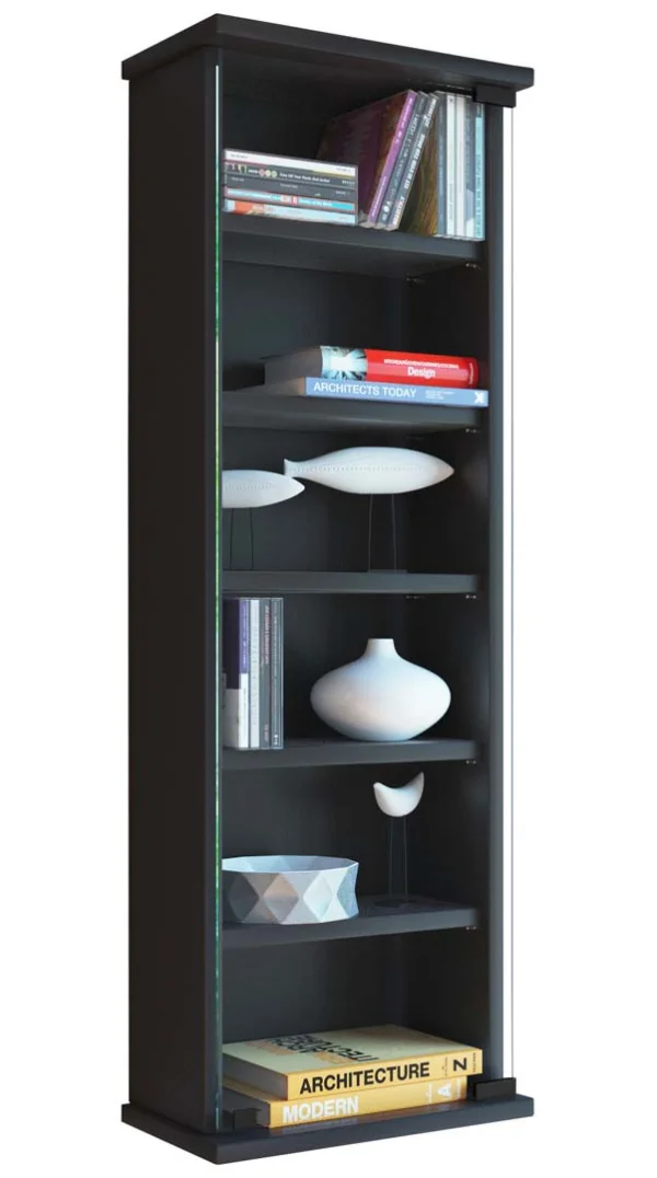 Loposa Regal CD,DVD Aufbewahrung 150 CD 6 Ablagen schwarz.