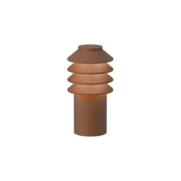 Louis Poulsen - Bysted Garden Gartenleuchte Short LED 2700K mit Base Corten