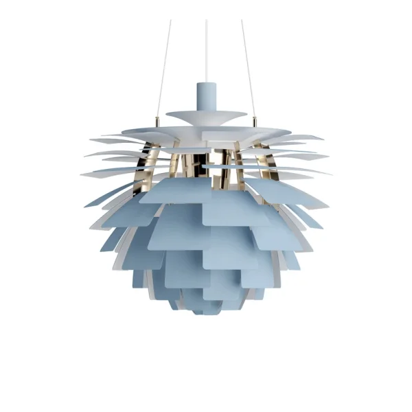 Louis Poulsen - Hängelampe PH Artichoke blau/messing Ø 60 cm