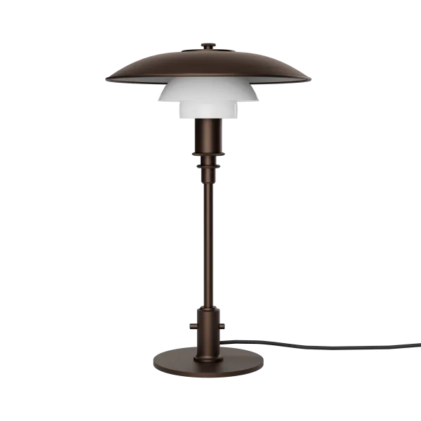 Louis Poulsen PH 3/2 Luna Tischleuchte Aged brass-opalglas