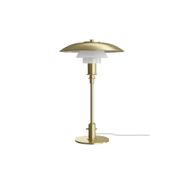 Louis Poulsen - PH 3/2 Tischlampe, messing/weiß, 48 cm, Glas