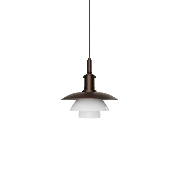 Louis Poulsen PH 3/3 Luna Pendelleuchte Aged brass-opalglas