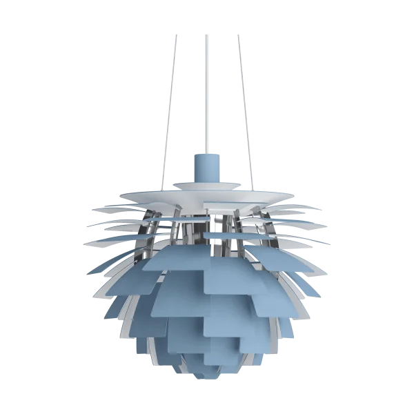 Louis Poulsen PH Artichoke Pendelleuchte Ø48cm Dusty blue-high lustre chrome plated
