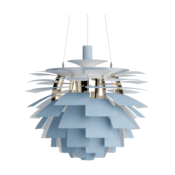 Louis Poulsen PH Artichoke Pendelleuchte Ø60cm Dusty blue-brass metallised