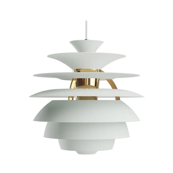 Louis Poulsen - PH Snowball Pendelleuchte Dusty Green/Brass Metallised