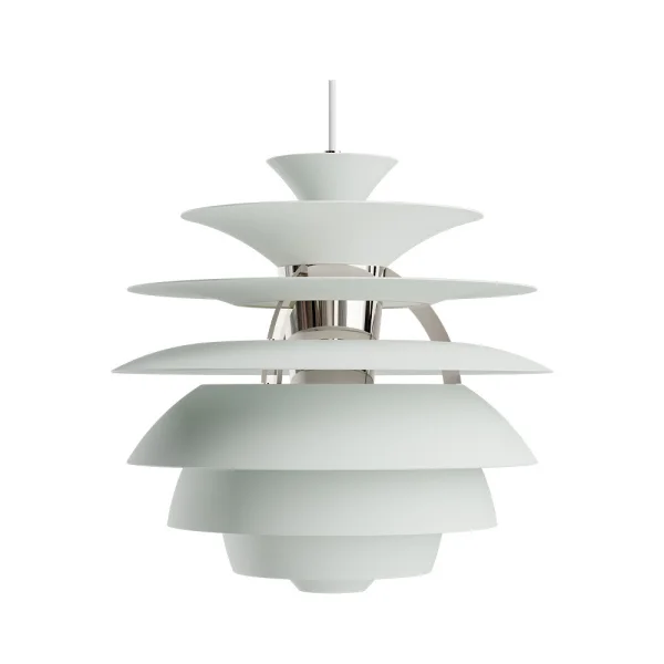 Louis Poulsen - PH Snowball Pendelleuchte Dusty Green/High Lustre Chrome Plated