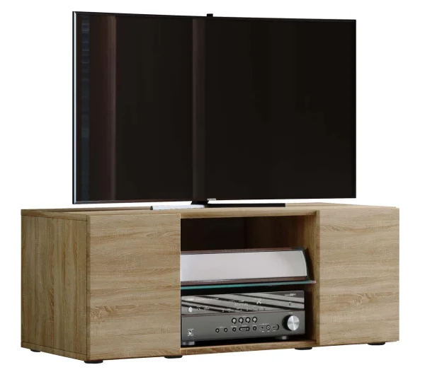 Lowina95 TV Tisch 2 Türen 2 Schubladen Eiche dekor.