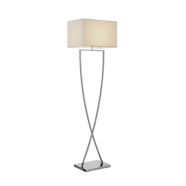 Lucande - Evaine Stehleuchte Chrome/White