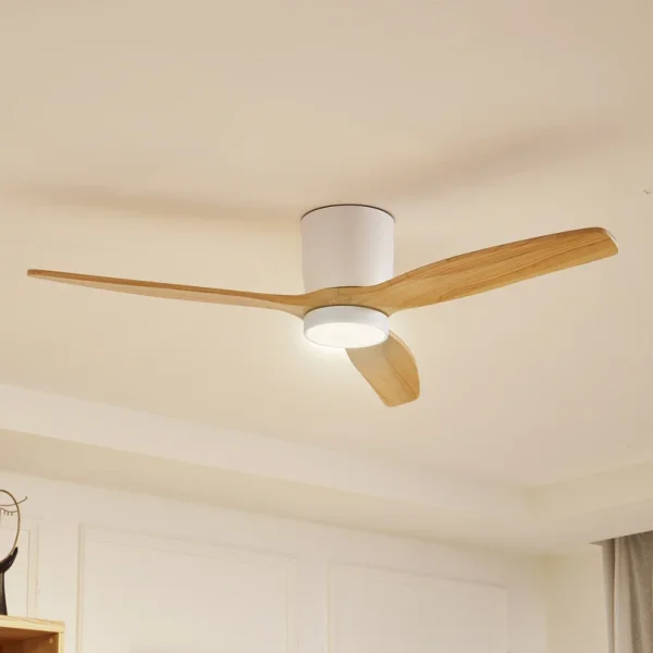 Lucande -  LED-Deckenventilator Faipari, weiß, DC, leise, 132cm