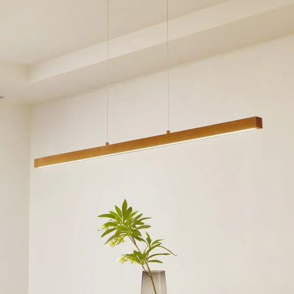 Lucande -  LED-Hängeleuchte Nihalo, Holz, 12 cm, dimmbar, CCT