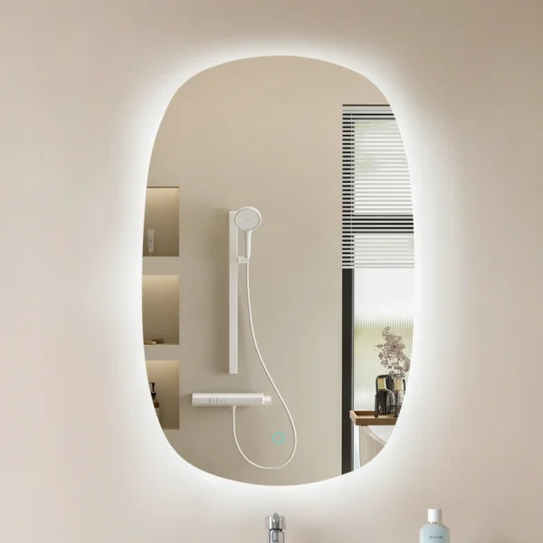 Lucande -  LED-Spiegel Celestiel, oval, beheizbar, CCT, 80 cm