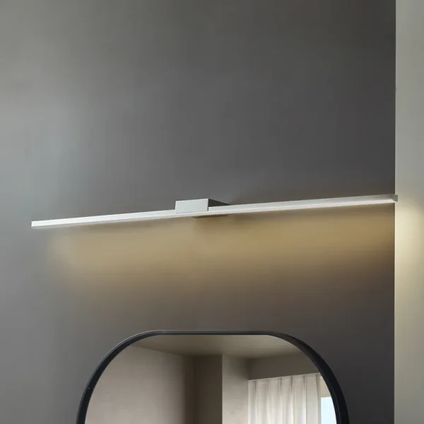 Lucande -  LED-Spiegellampe Kivana, chrom, Metall, 120cm, IP44