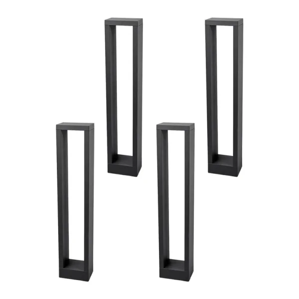 Lucande -  LED-Wegelampe Jupp, 4er-Set, 60 cm, anthrazit, IP54