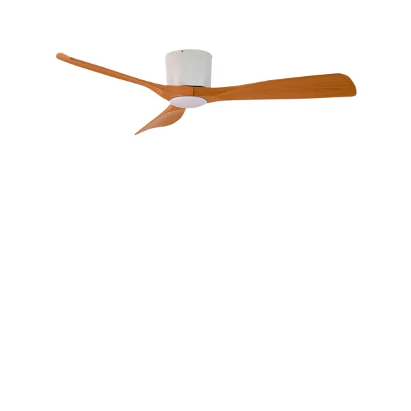 Lucande - Moneno LED Deckenventilator Weiß/Holz