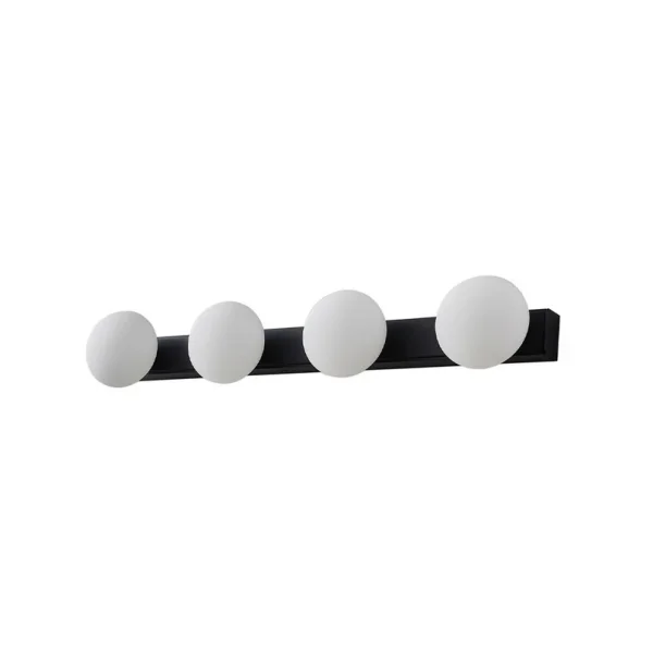 Lucande - Myrra LED Wandleuchte IP44 Schwarz/Weiß