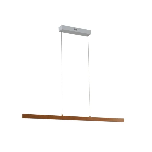 Lucande - Nihalo LED-Hängeleuchte, holz, 122cm, dimmbar, CCT