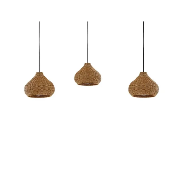 Lucande - Taniola 3 Draußen Pendelleuchte Holz