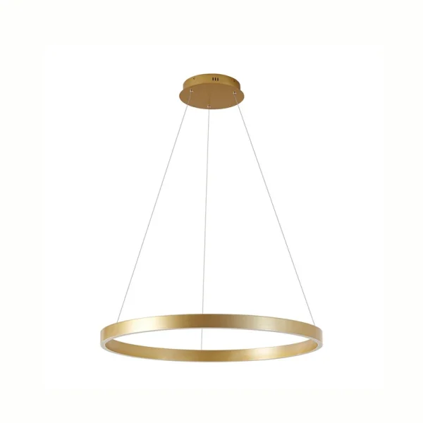 Lucande - Yonam LED-Hängeleuchte, Ø 80 cm, 1-flg., gold, CCT