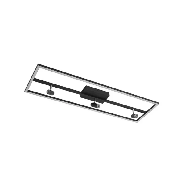 Lucande - Yvor LED Deckenleuchte w/Scheinwerfer Schwarz