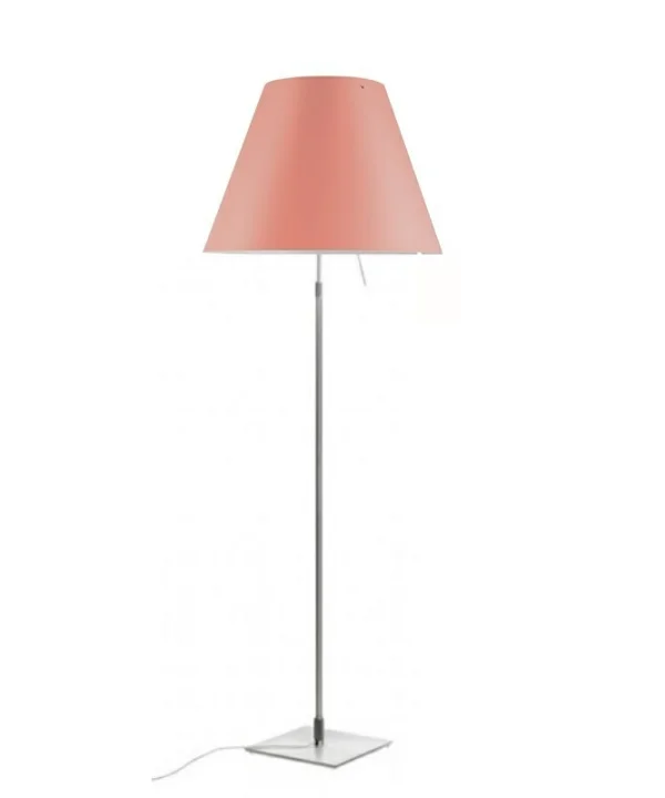 Luceplan - Costanza Stehleuchte m/Dimmer Alu/Edgy Rosa