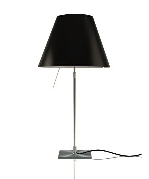 Luceplan - Costanza Tischleuchte m/Dimmer Alu/Liquorice Black