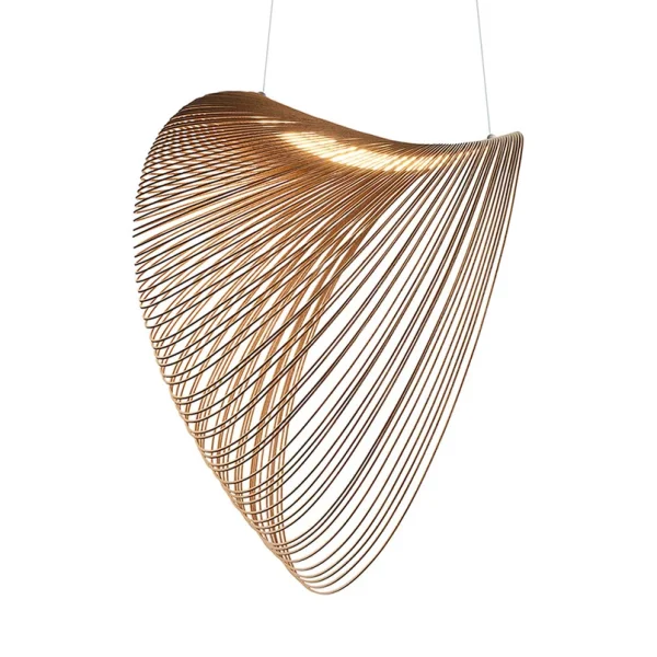 Luceplan - Illan LED-Hängelampe Holz dimmbar Ø 100 cm