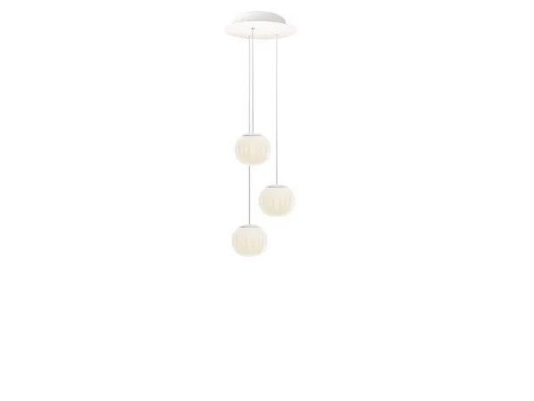 Luceplan - Lita Multiple Pendelleuchte, Ø 14 cm, weiß/opal