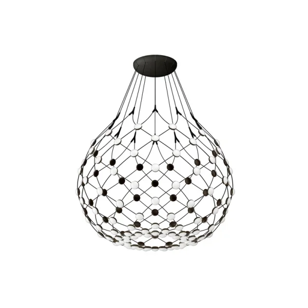 Luceplan - Mesh Pendelleuchte Ø 80 cm 1 m schwarz