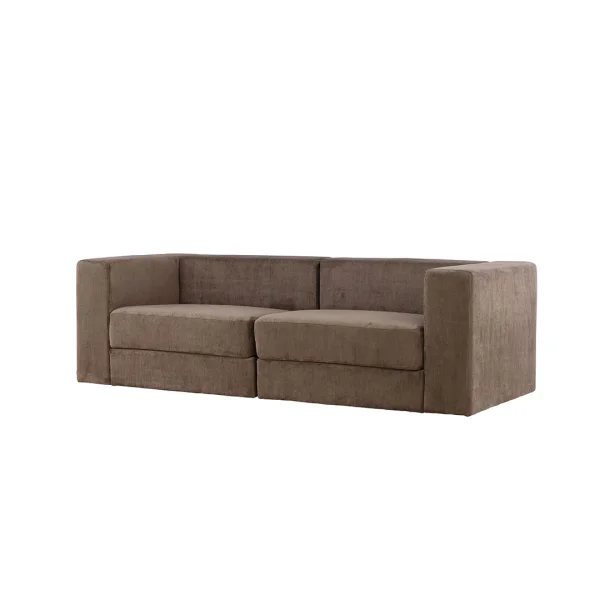 Lumi Sofa 3-Sitzer braun.