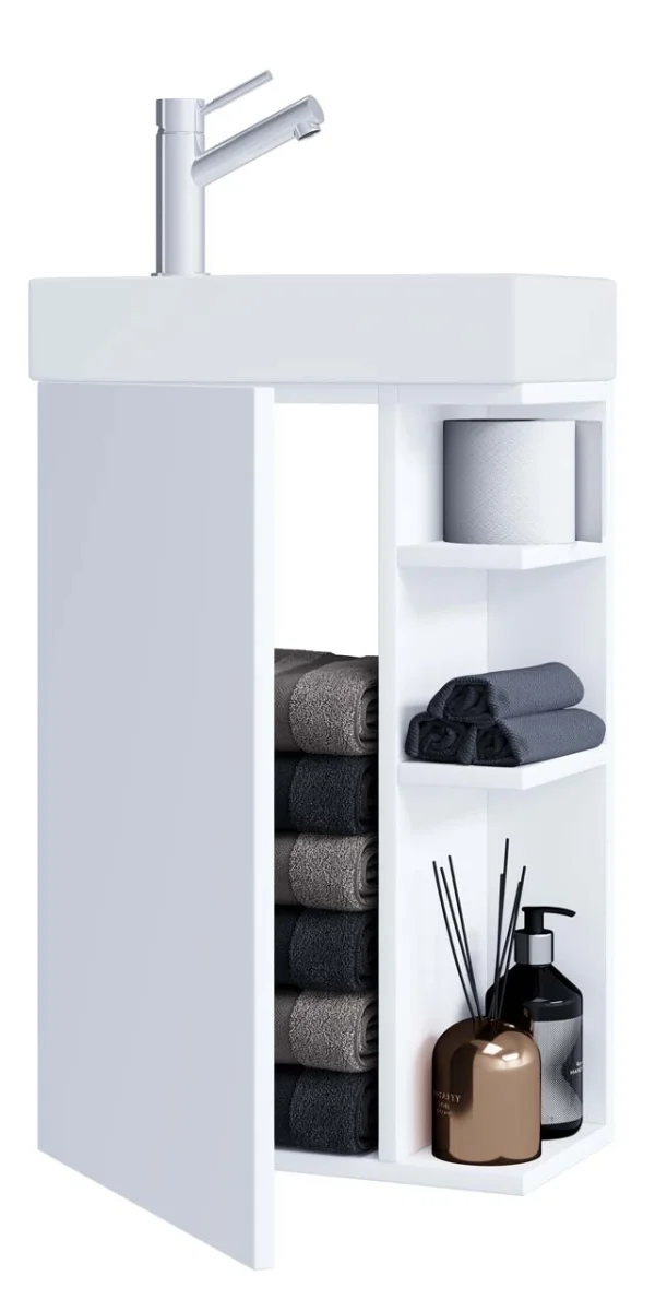 Lumia Waschbeckenunterschrank weiß.