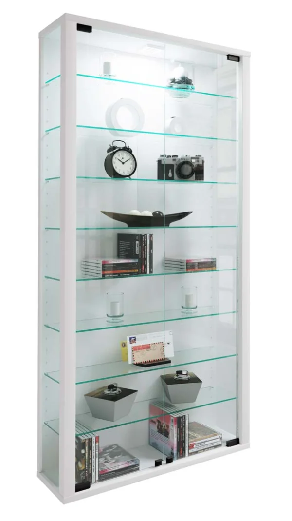 LumoMaxi Vitrinenschrank 2 Glastüren weiß.