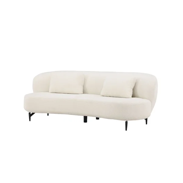 Luna Sofa 3-Sitzer weiß.