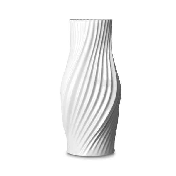 Lyngby Porcelæn Twist vase 31 cm Weiß