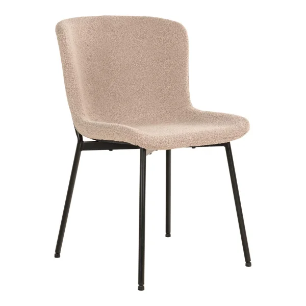 Maceda Esszimmerstuhl bouclé beige.