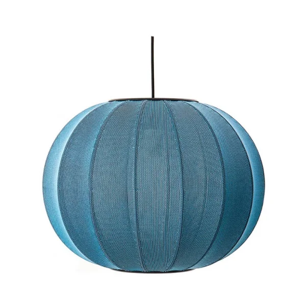 Made By Hand - Knit-Wit 45 Round LED-Hängelampe, blau, Ø45cm