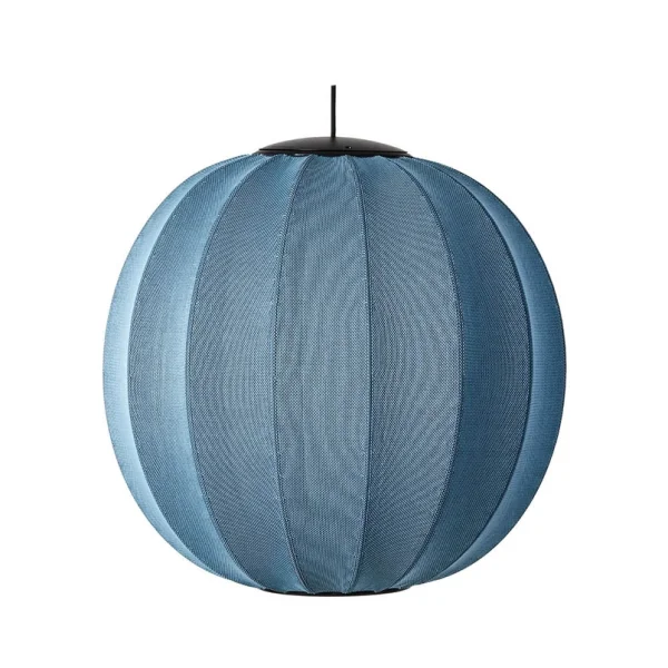 Made By Hand - Knit-Wit 60 Round LED-Hängelampe, blau, Ø60cm