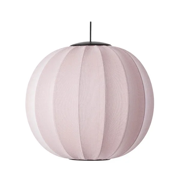 Made By Hand - Knit-Wit 60 Round LED-Hängelampe, rosa, Ø60cm