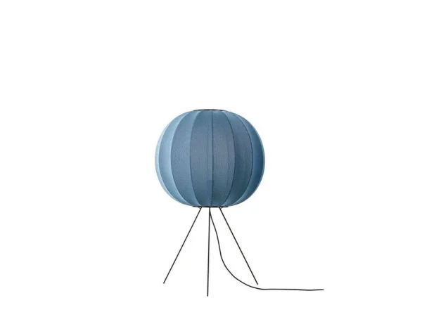 Made By Hand - Knit-Wit 60 Round Stehlampe blau, 100 cm