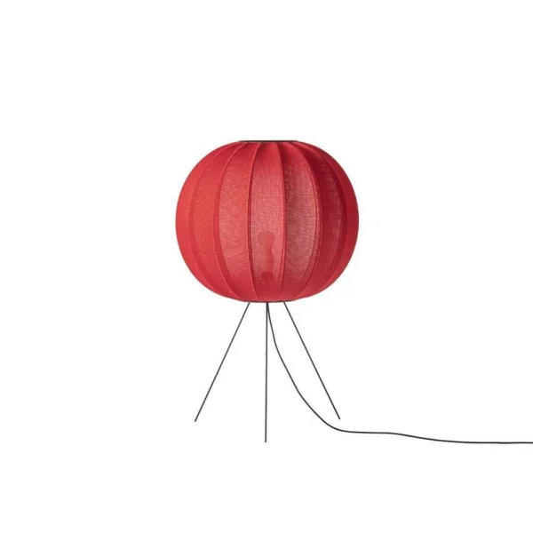 Made By Hand - Knit-Wit 60 Round Stehleuchte rot, 100 cm