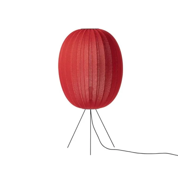Made By Hand - Knit-Wit 65 High Oval Stehleuchte rot, 130 cm
