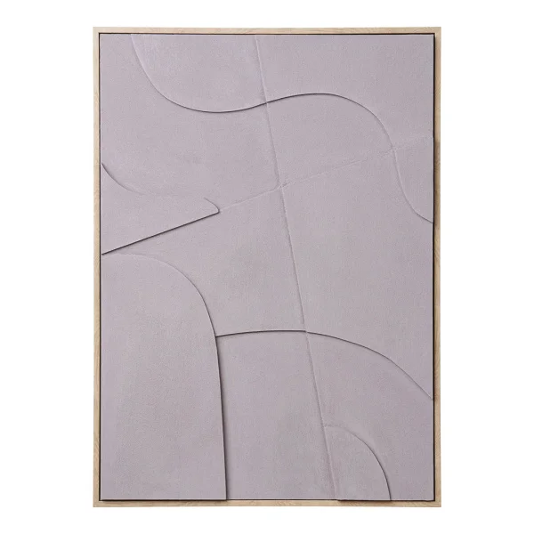 Madeline NO 1,50 Relief Wanddekoration mit Rahmen 50x70cm sandfarben.