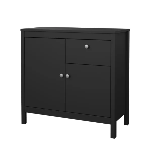 Madrid Sideboard 2 Türen 1 Schublade schwarz matt.