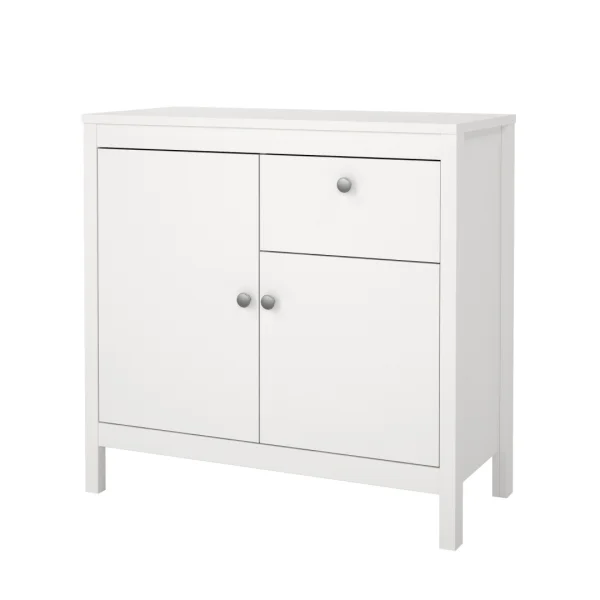 Madrid Sideboard 2 Türen 1 Schublade weiß.