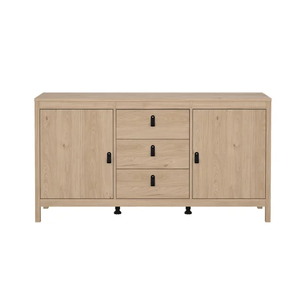 Madrid Sideboard 2 Türen, 3 Schubladen Eichen-Dekor.