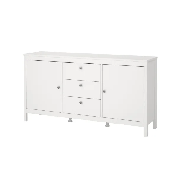 Madrid Sideboard 2 Türen 3 Schubladen weiß.