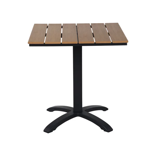 Mads Tisch schwarz, Teak-Dekor.