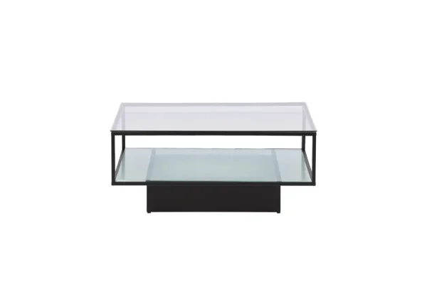 Maglehem Couchtisch 90x90cm schwarz, Glas.